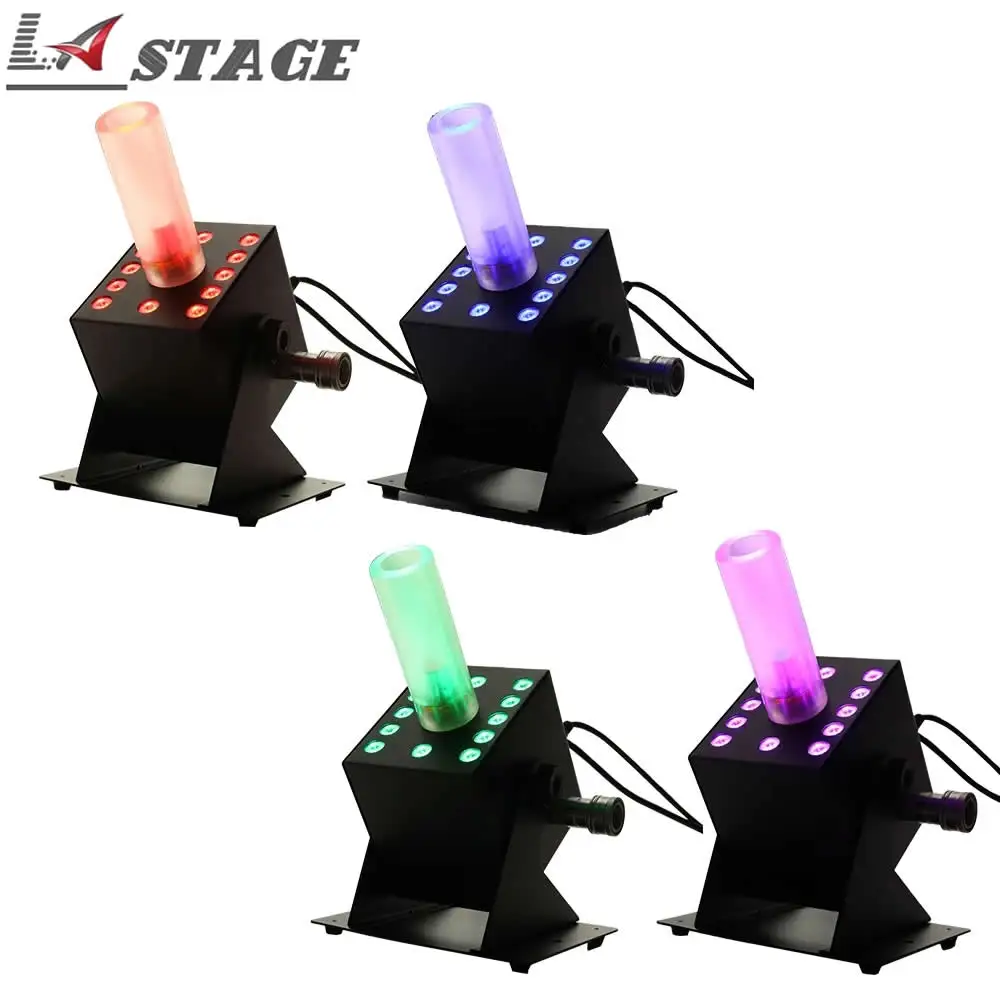 

Free Shipping 4pcs/lot Stage Equipment 12x3W RGB 3in1 DMX Led Co2 Jet Disco Machine With Milky White Column