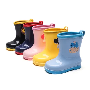 

Rain Shoes Boots Water ULKNN Rubber Fashion Cartoon Children Boys and Girls Kids Rainboots Fits True to SizeTake Your Normal