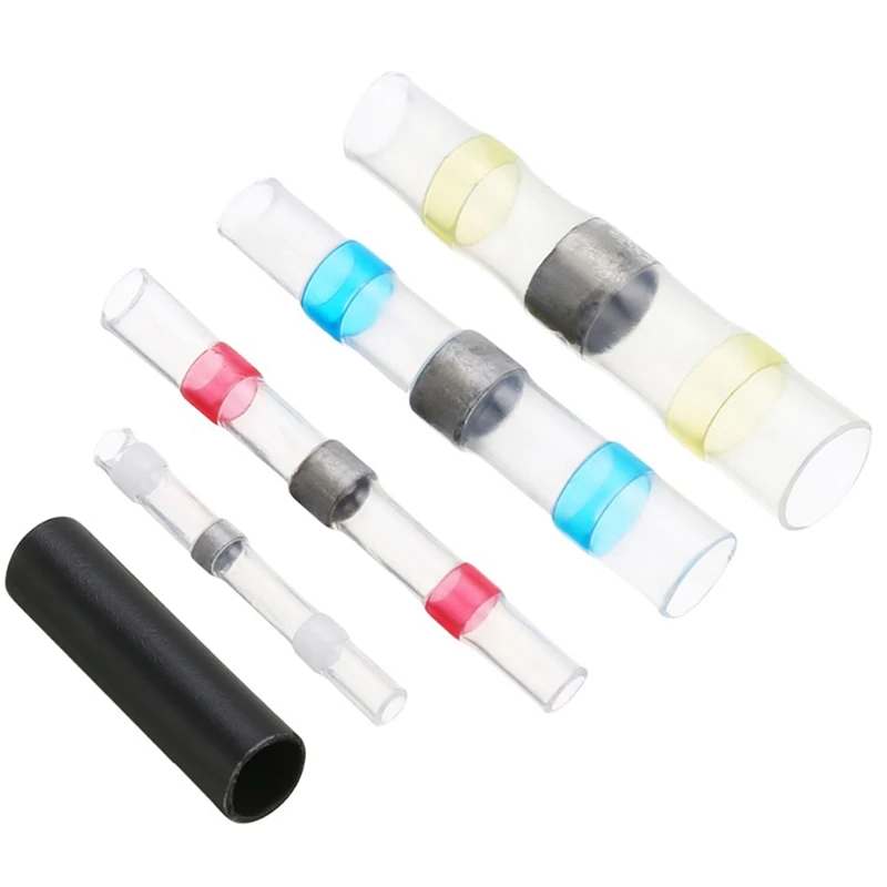 FUNN-250Pcs/набор смешанных цветов термоусадочная проволока соединитель сварной рукав водонепроницаемый Быстрый стыковочный терминал комплект