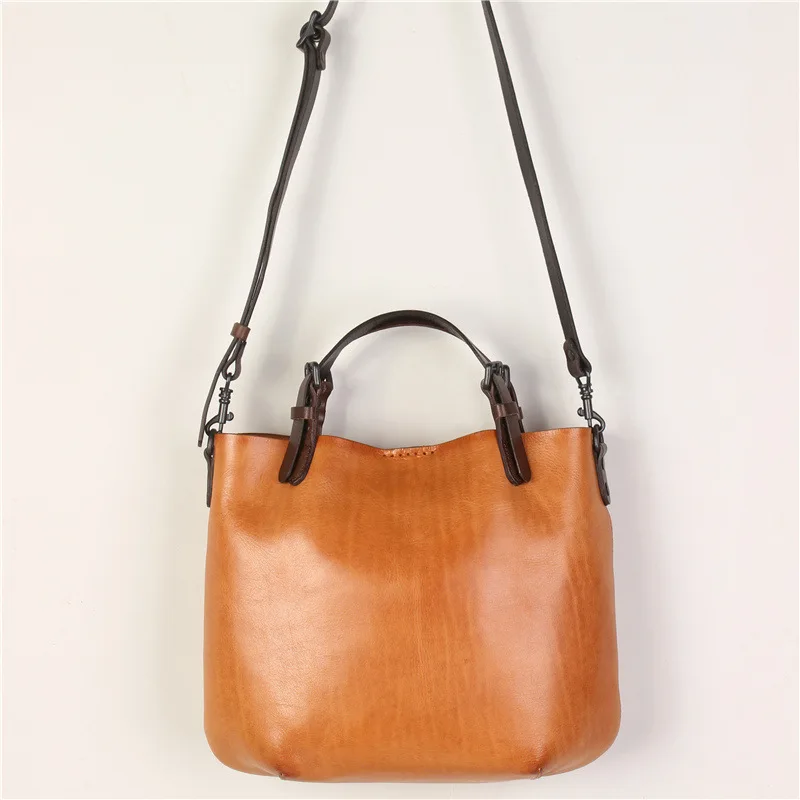 

First layer genuine leather women shoulder bag female 2021 designer tote luxury shopping bag
