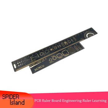 

20pcs /lot Multifunctional PCB Ruler EDA Measuring Tool High Precision Protractor 15cm / 25cm Black for Learning Gifts