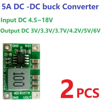 

2x 5A Buck DC-DC Converter Module 4.5V-18V to 3V 3.3V 3.7V 4.2V 5V 6V Board for lm2596 lm317 nodemcu raspberry pi 4 led matrix