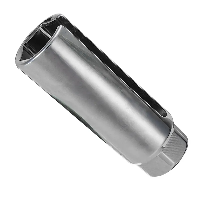 Universal 1pc 22mm 7/8'' Chrome Lambda O2 Oxygen Sensor Socket Removal Tool Side Wire Cutout 1/2'' Drive