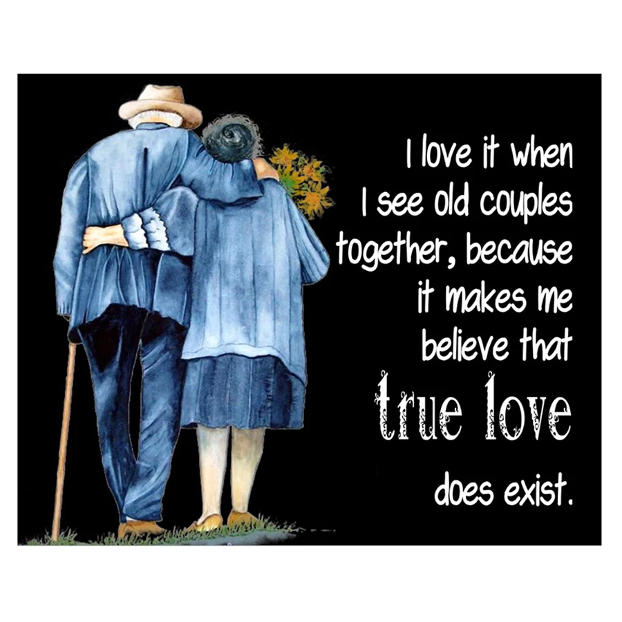 5D Diamond Embroidery &quotOld couple love" DIY Painting Cross Stitch Needlework Mosaic Pictures Decor For Home | Дом и сад