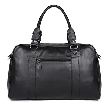 

1pc Genuine Leather Luggage Bags Travel Handbags 2020 Large Capacity Black Solid Casual Vintage Style Business Outdoor Bolsas