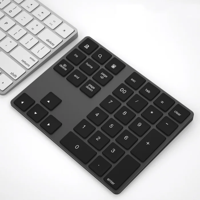 Bluetooth-клавиатура с номером, цифровая мини 34 клавиши, алюминиевый сплав для iOS Android NC99