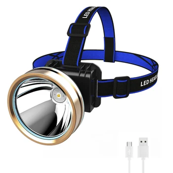 

XPE LED Hunting Headlamp Searchlight 3800mAh USB Rechargeable Fishing Head Torch Light Waterproof Fishing Flashlight 2Mode