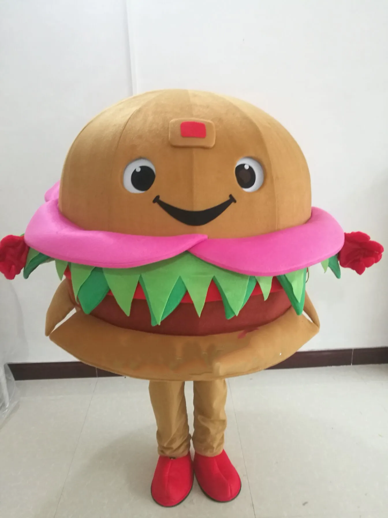 Hamburger B Новое поступление, милый мультяшный персонаж пиццы, талисман, костюм еды, маскарадный костюм для Хэллоуина, вечерние костюмы для взрослых - Цвет: Hamburger B