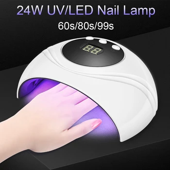 

Phototherapy USB Charging Curing Gel Polish LED UV Lamp 24W Timer Tools Intelligent Sensor Home Manicure Nail Dryer Quick Drying