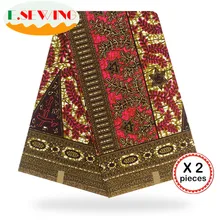 Африканская восковая ткань с принтом Анкара для шитья Анкара африканская ткань 12 ярдов нигерийская хлопковая ткань Гана для платья 81014