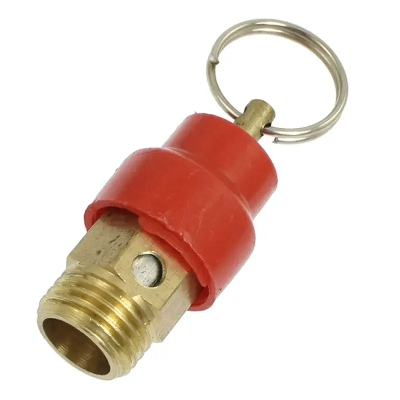 

overpressure valve, 12.7 mm external thread, for air compressor, 10 kg gold + red