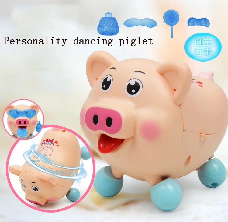 Электрический светильник для музыкального танца, Xiao Meng pig, обучающие игрушки для детей, Обучающие игрушки Wanguang, светящаяся веревка, свинья, модель животного