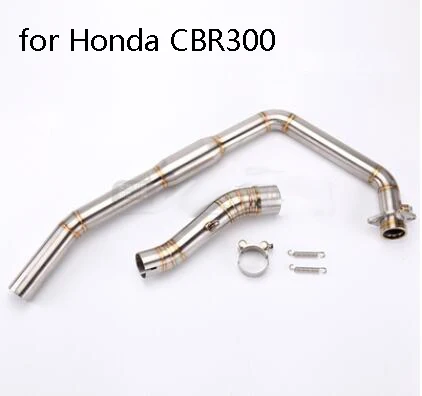 For HONDA CBR300 Motorcycle Exhaust System Front Header Link Tube Pipe Stainless Steel Connect Middle cbr300 | Автомобили и