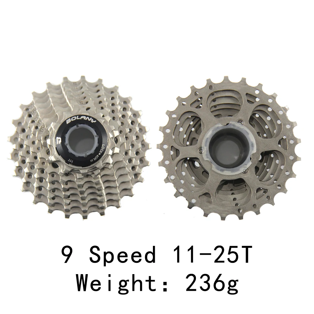 9S 25T 8, 9, 10, 11, Скорость 25 32 36 40 42 46 50 52 T Roadbike трещотка велосипедная кассета горный велосипед Звездочка Совместимость маховое колесо - Цвет: 9S 25T