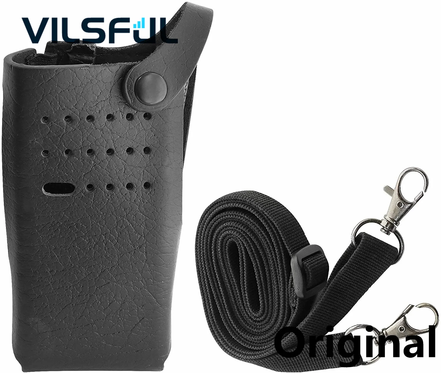 PMLN5867A Walkie Talkie Leather Protective Sleeve Hard Holster Bag Case for DP2400 DEP550 Radio