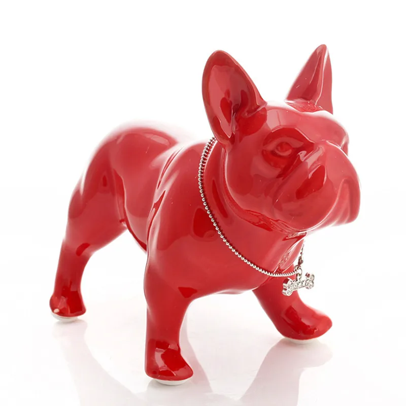 handmade French Bulldog porcelain figurine dog figurine 