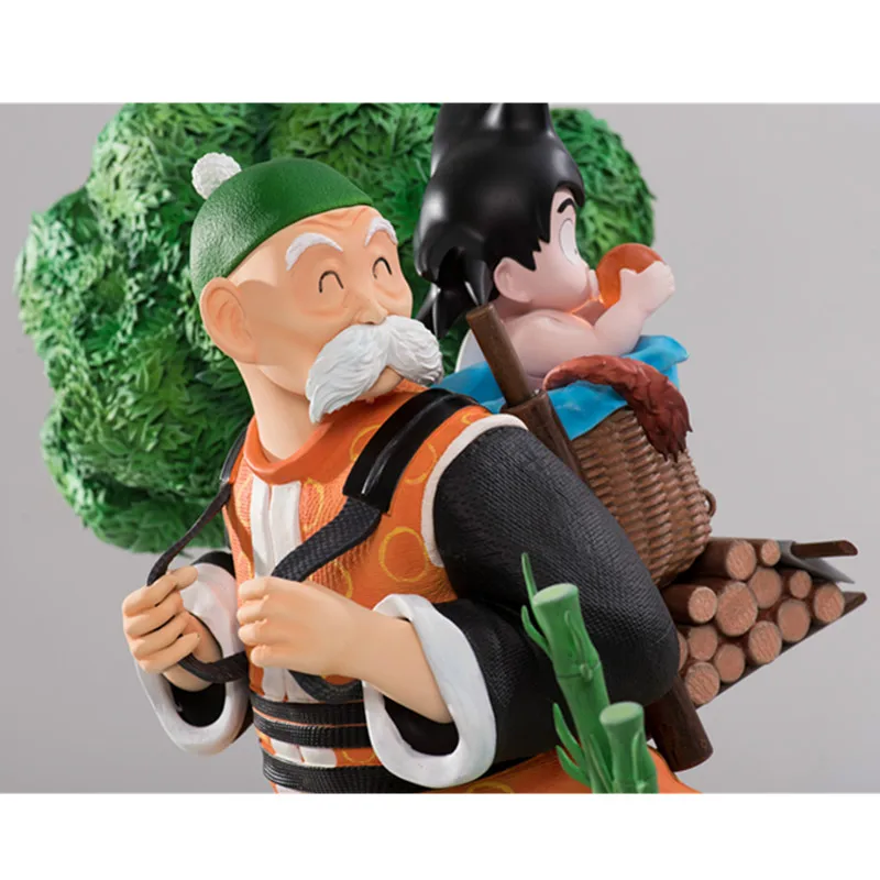 Аниме Dragon Ball Z Супер Saiyan детство Гоку и дедушка GK смолы сцены Статуя Фигурка модель игрушки Рождественский подарок X3581