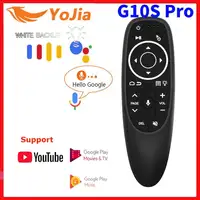 Smart Voice remote Mini 2.4G Wireless Air Mouse G10S with Gyro Sensing Remote Control Backlit For Android tv box H96 x96 max