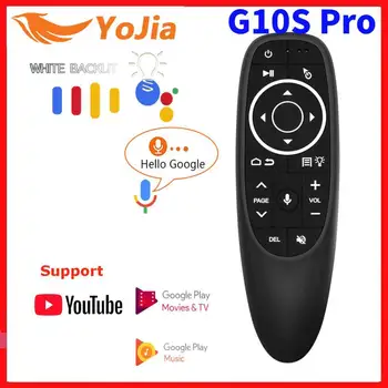 

Smart Voice remote Mini 2.4G Wireless Air Mouse G10S with Gyro Sensing Remote Control Backlit For Android tv box H96 x96 max