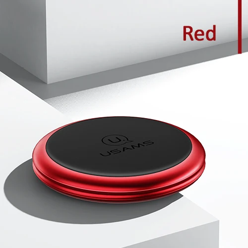 USAMS Magnetic Car Phone Holder for iPhone Samsung Xiaomi Magnet holder Air Vent Mount Cell Phone holder in car Supports stand - Цвет: Flat holder Red