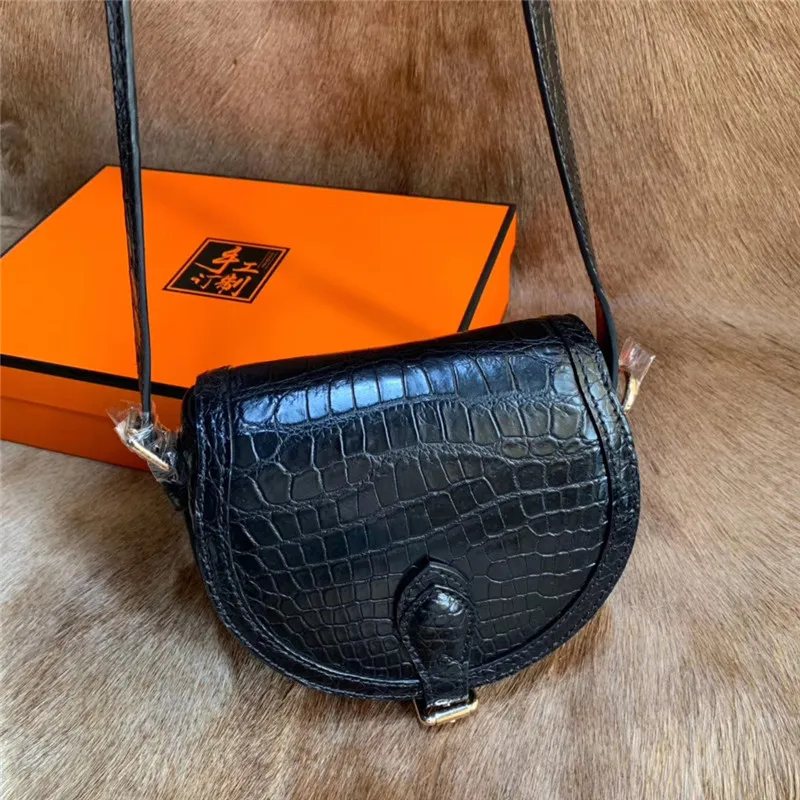 Аутентичные крокодиловой кожи живота Женская мини кошелек из натуральной