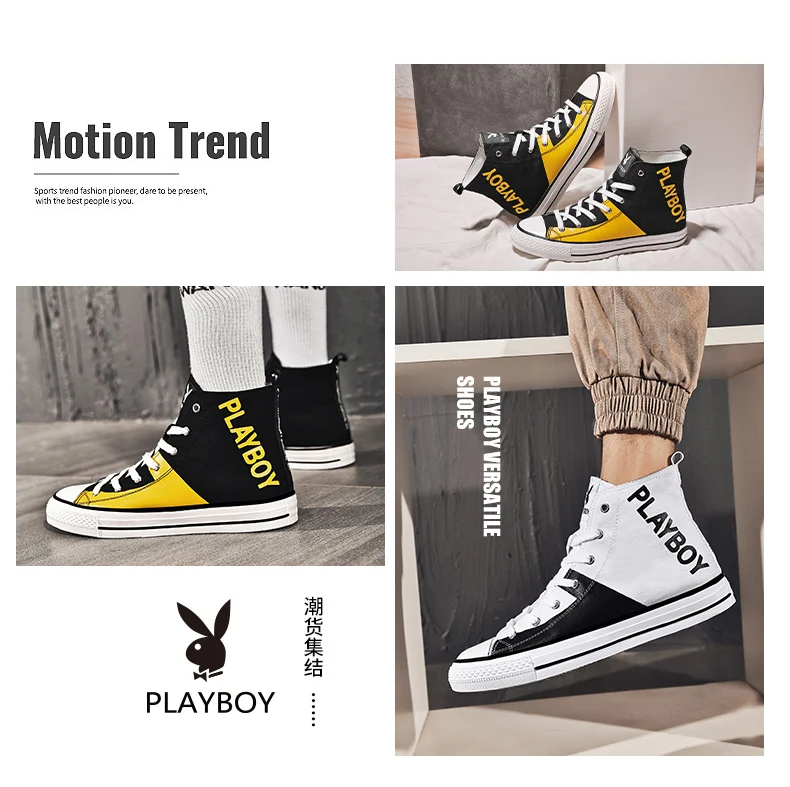 PLAYBOY/Новые мужские ботинки; парусиновые уличные ботильоны; мужские Нескользящие ботинки на шнуровке; Британские кроссовки; Zapatos De Hombre; PZ2930005