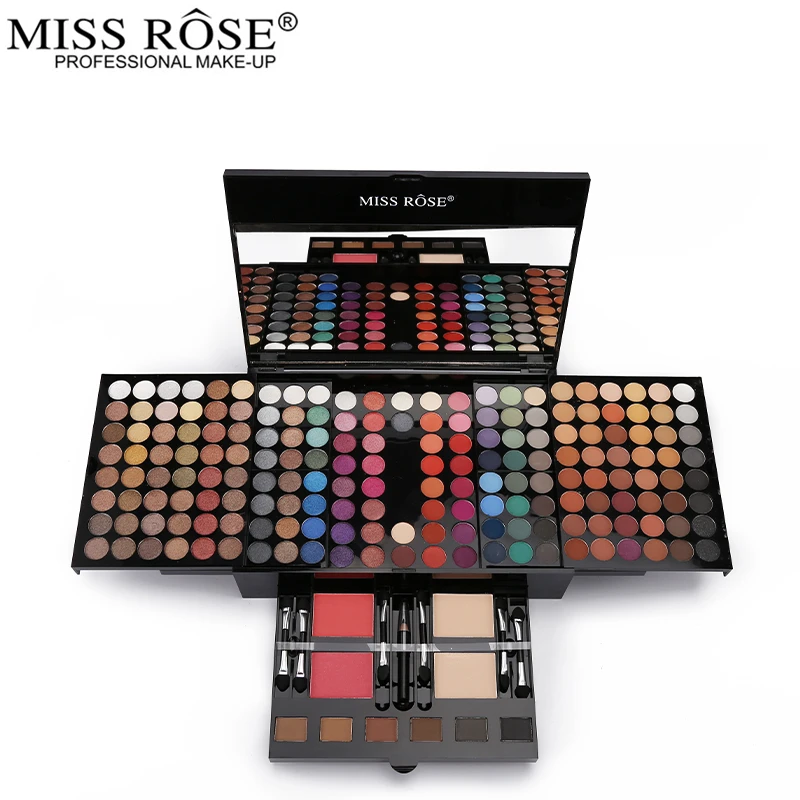Y color set Профессиональный набор для макияжа Miss Rose, 180 цветов, матовые и мерцающие тени для век, палитра теней, набор для макияжа, палитра для макияжа - Цвет: Y color set