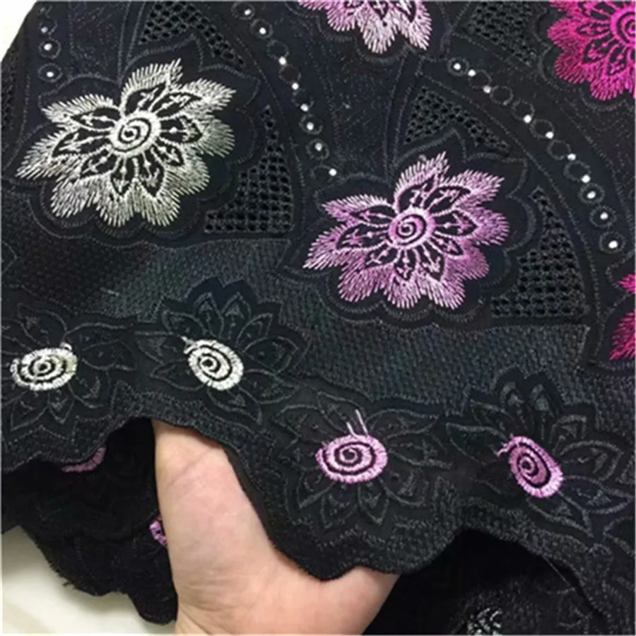 

STILL FLY swiss voile lace in switzerland black lace fabric dubai fabric with stones fashion swiss dry voile lace 5yards/lot