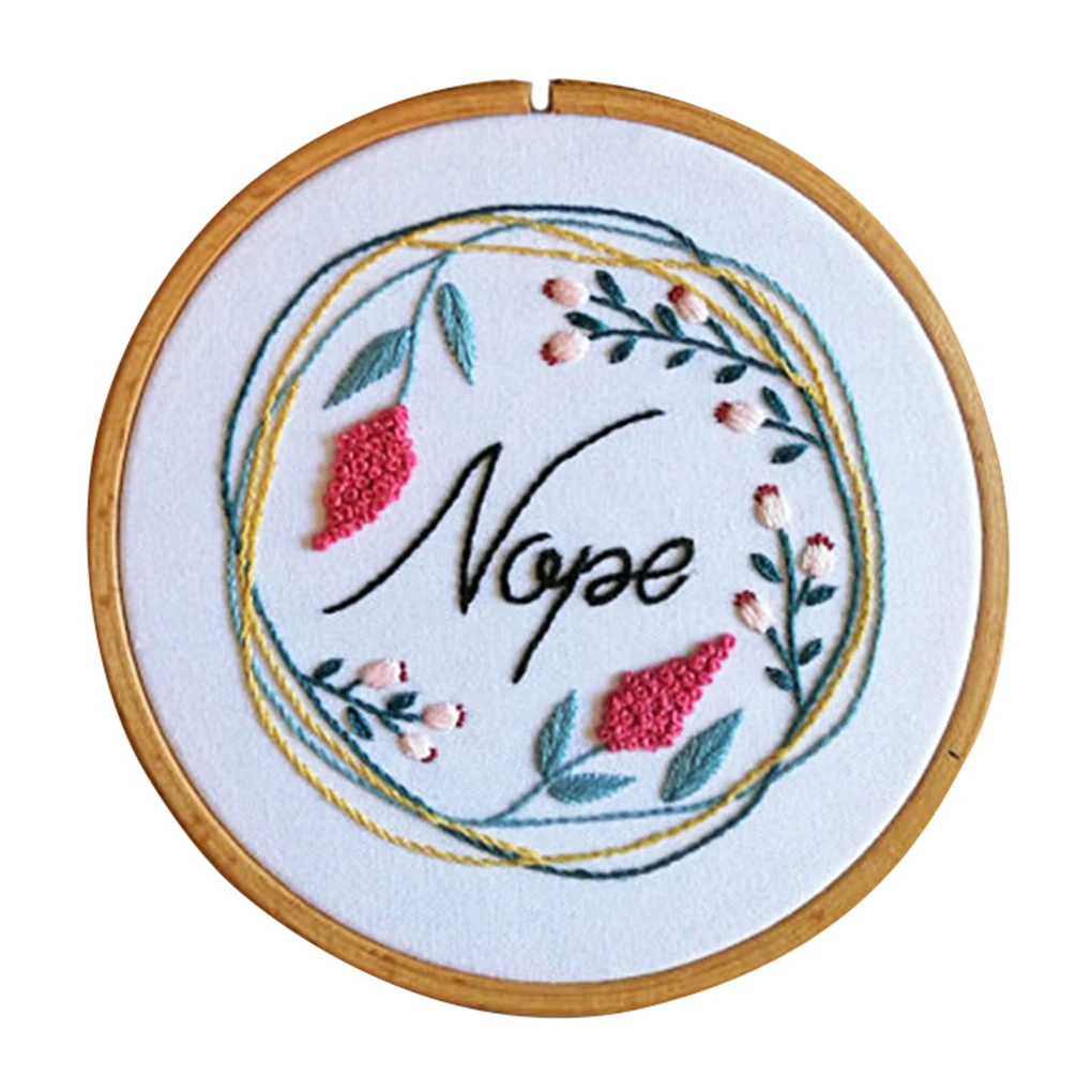 NO.9 Three Dimensional Flower DIY Cloth Embroidery Kit Beginner Gift Floral Needlework Home Decoration Cross Stitch - Цвет: NO.9