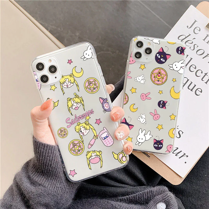 Cute Sailor Moon Phone Case For Samsung S20 Ultra S10 S8 S9 plus S10e a50 a30 a80 a70 a90 Note 8 9 10 plus Clear Soft Back Cover Cute Sailor Moon Phone Case For Samsung S20 Ultra S10 S8 S9 plus S10e a50 a30 a80 a70 a90 Note 8 9 10 plus Clear Soft Back Cover