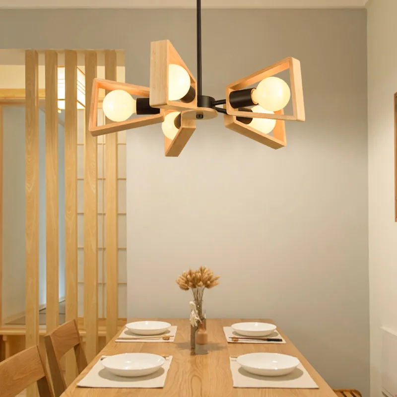 Post Modern Wooden Pendant Light Restaurant Dining Room Anese Modern Wooden Pendant Light Restaurant