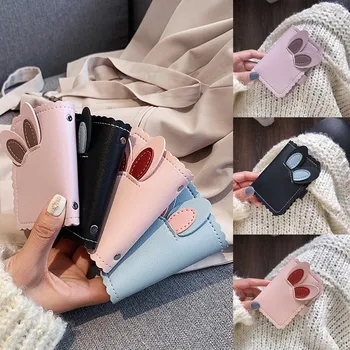 

Women Fashion Multi-Card Holder Wallet Rabbit Ears Hasp Card Holder Package Clutch Wallet Soft PU Leather Money Bag Coin Purse