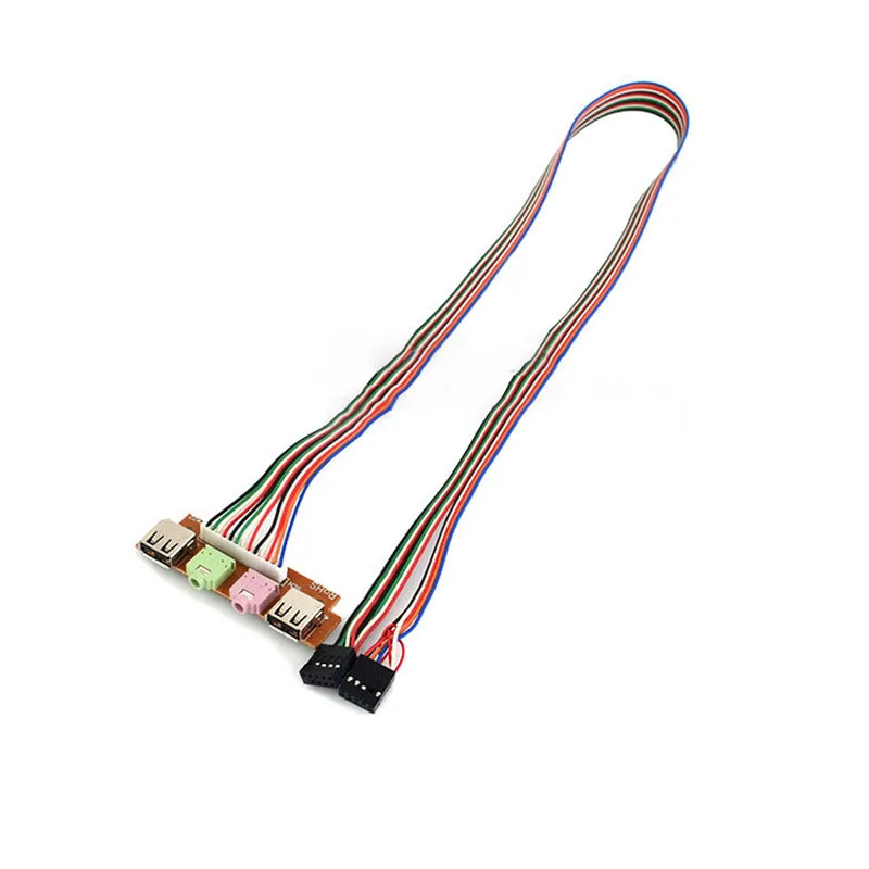 2 USB 0 PC компьютерный Чехол передняя панель аудио разъемы для настольного ПК