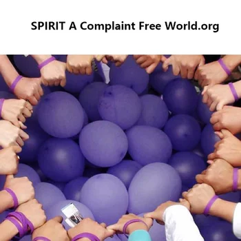 

Environmentally Friendly Inspirational Purple Silicone Bracelet For Men SPIRIT A Complaint Free World.org Bracelets Women