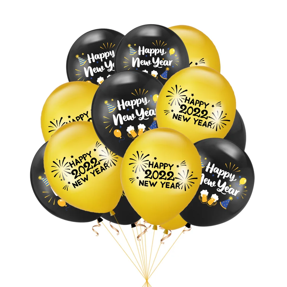 12pcs/set New 12inch 2022 Printed Latex Balloons Happy Year Wedding Party Christmas Decorations Baby Shower Supplies Globos | Дом и сад