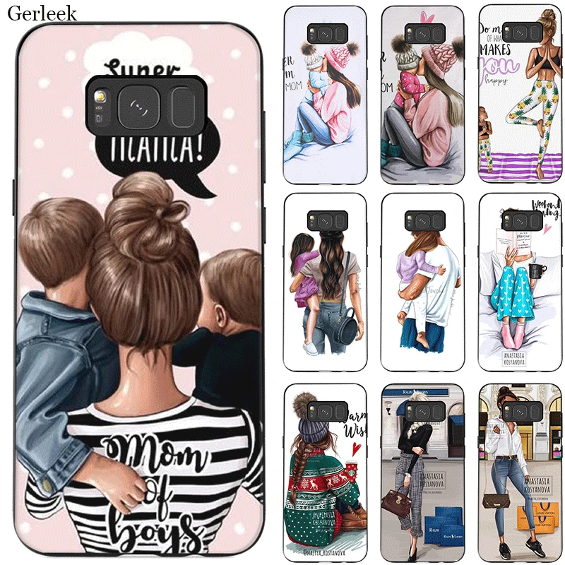 Phone Case Silicone For Samsung M10 M20 M30 M40 S6 S7 Edge S8 S9 S10 S10E Note 10 8 9 Plus Fashion Super Mom Dad Girl Baby | Мобильные