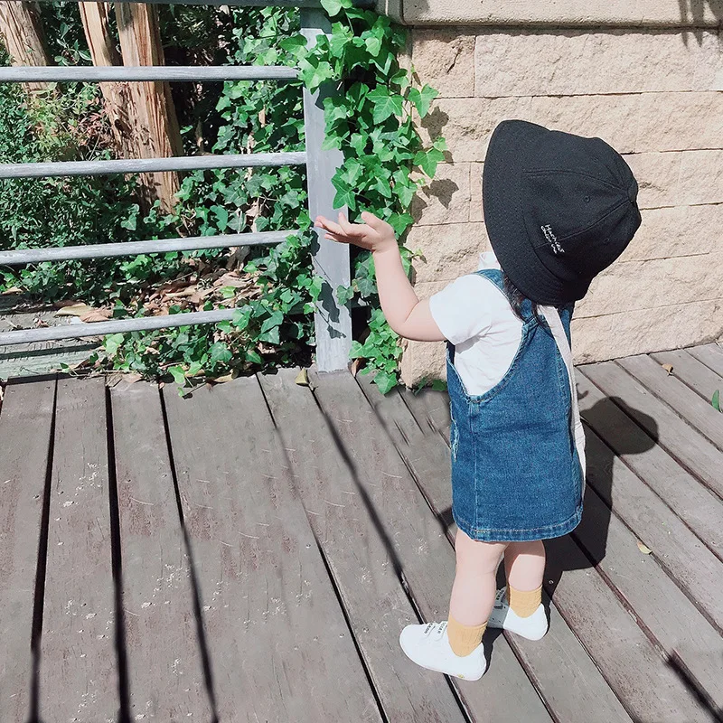 

Dumplings Mom 2019 Children Spring And Summer Autumn Childrenswear Baby Girls Korean-style Cowboy Strap Dress