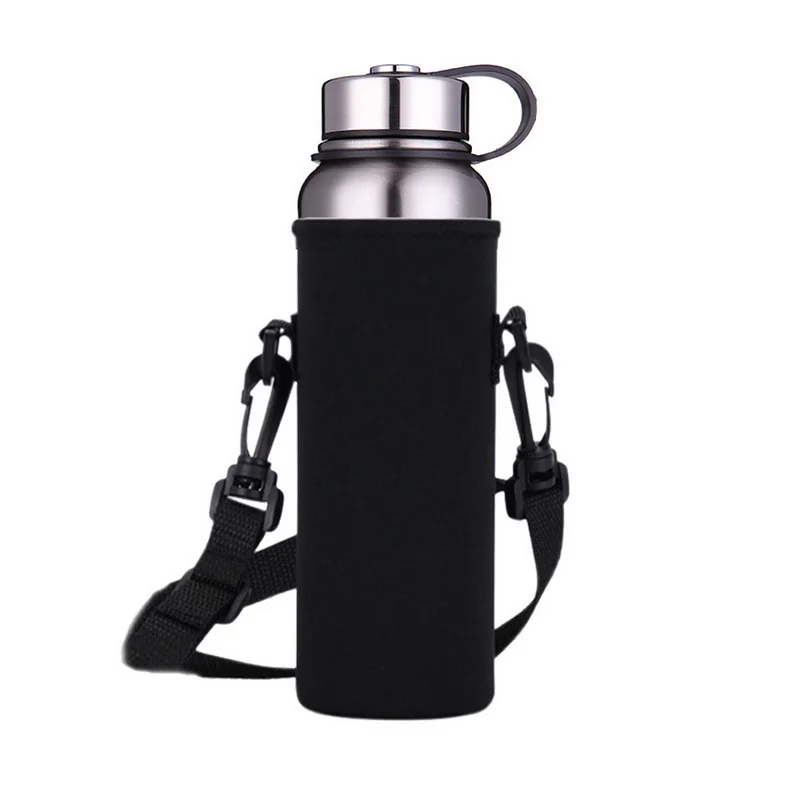 1100ML Спортивная сумка-переноска для бутылок с водой, сумка-держатель для воды на плечо, черная сумка-переноска для бутылок - Цвет: 1100ML