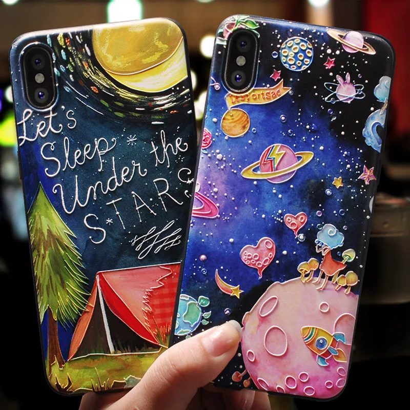 3D Floral Embossed Silicone Phone Case with Enhanced Grip