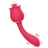 Rose Toy 2 in 1 Clitoral Licking Vibrator Nipple Dildo Vibrators Clitoris Stimulator Strong Vibration Sex Toys for Women Couples 1