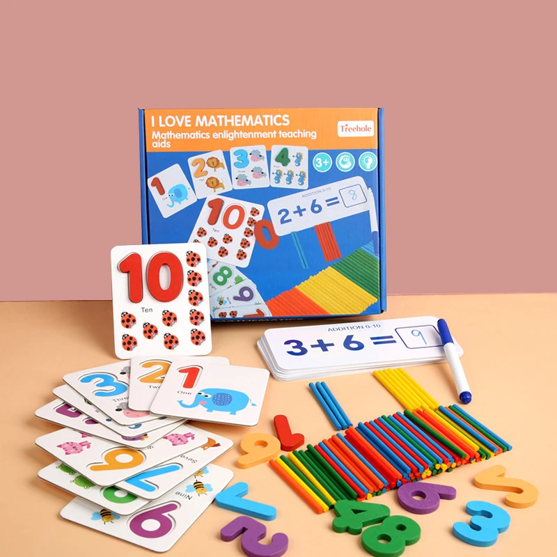 

Montessori Wooden Educational Toys Children Digital Cognition Busyboard Kids Preschool Math Toy Counting Geometry Birthday Gifts