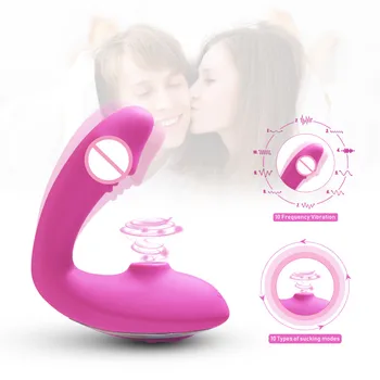 Sucking Vibrator Dildos For Women Double Motors G spot Clitoris Stimulator Sex Toys For Adult Female Maturtion Sex Machine 2