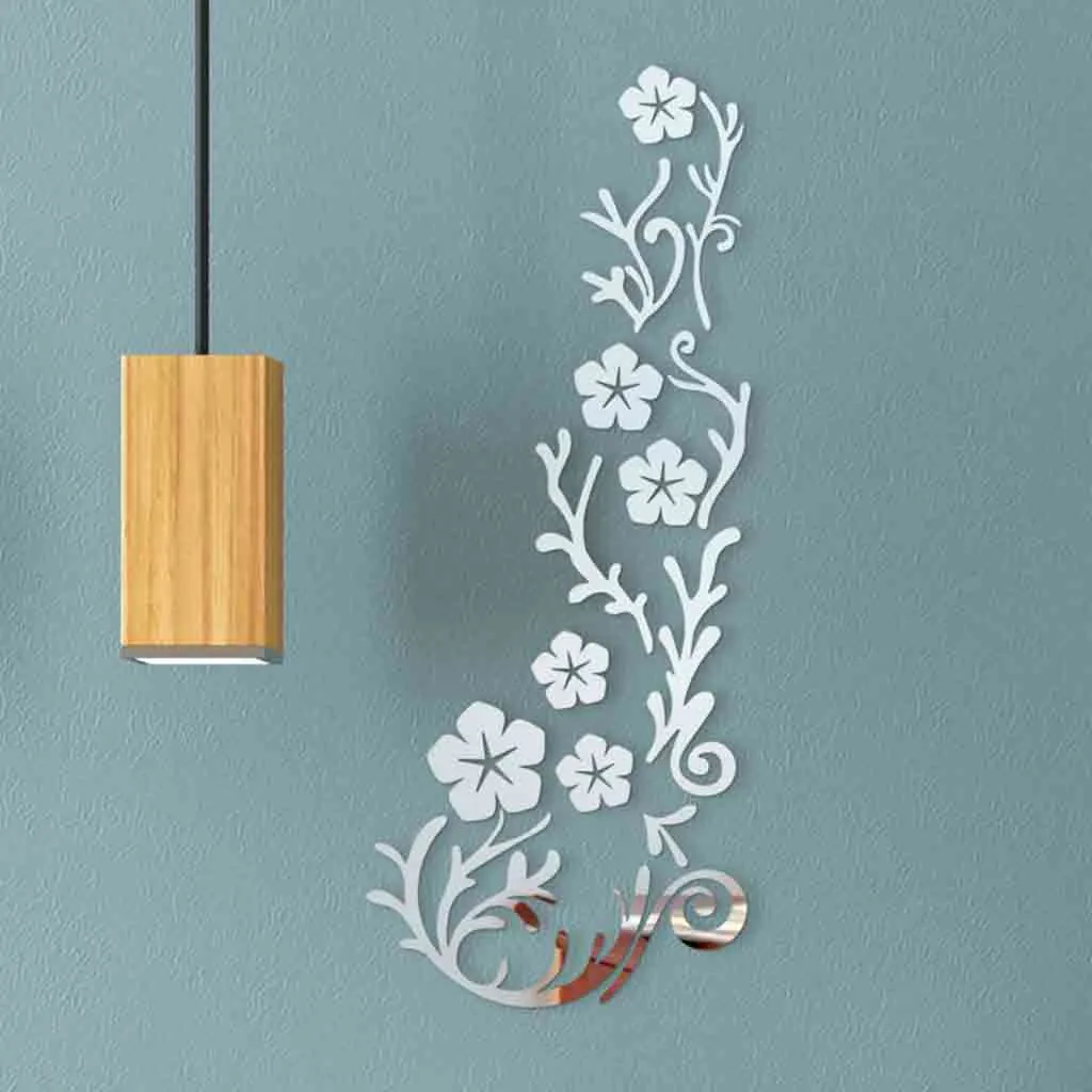 #38 креативные теплые Цветные 3D зеркальные элегантные цветочные художественные