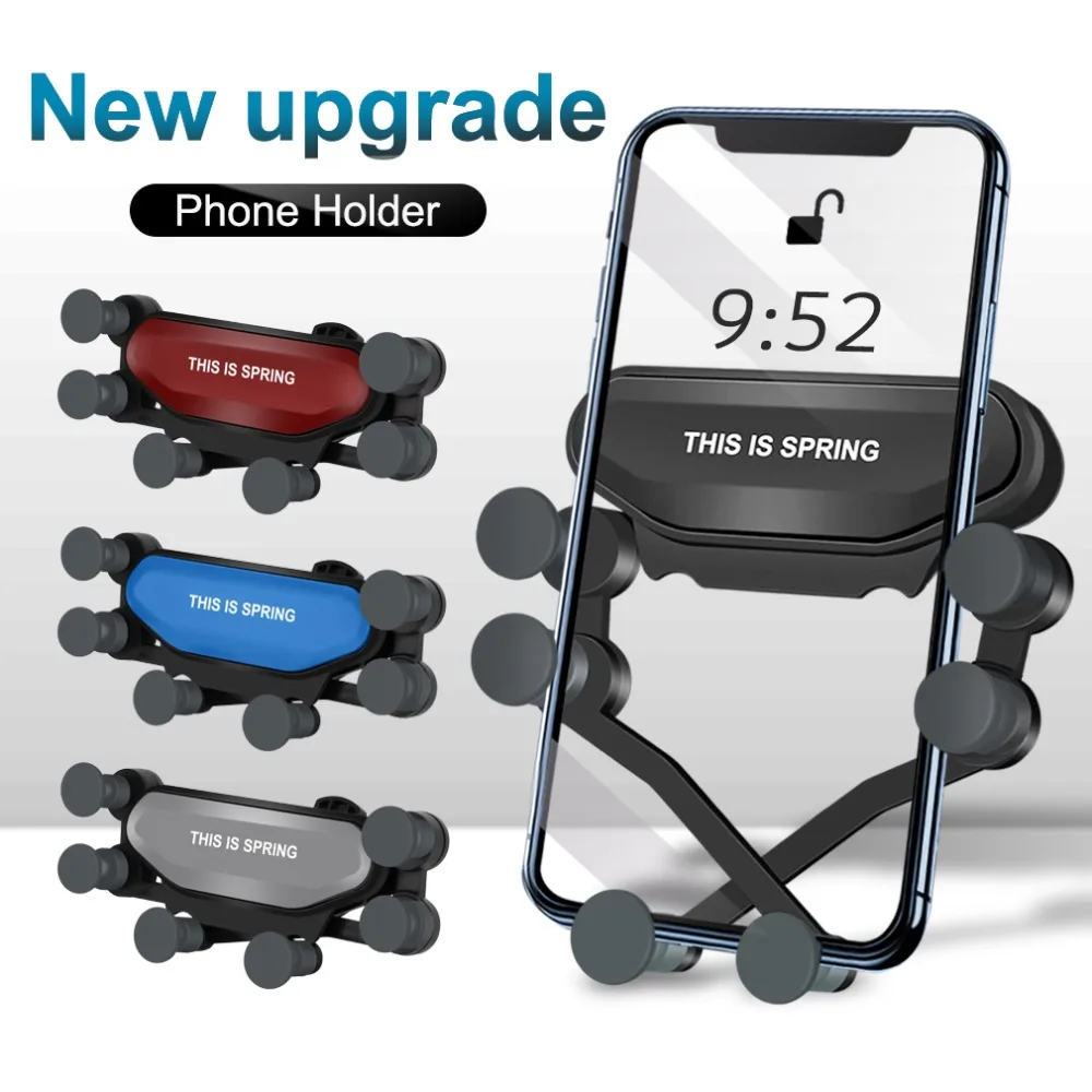 Модернизированный Автомобильный держатель для телефона, gps подставка для iPhone, huawei, Xiaomi, для телефона в автомобиле, крепление на вентиляционное отверстие, держатель для мобильного телефона