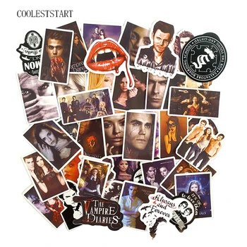 

50 Pcs/set The Vampire Diaries Stickers For Motorcycle Phone Skateboards Laptop Luggage Bicycle Travel Toys Stickers