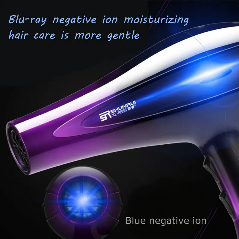 3200 Вт Фены мощная электрическая машина для сушки волос синий фиолетовый анион не повреждает воздуходувки профессиональные инструменты для укладки 42D