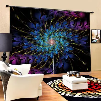 

Custom 3d Curtain Rotating Delicate Flowers Custom Romantic Flowers Interior Decoration Practical Blackout Curtains