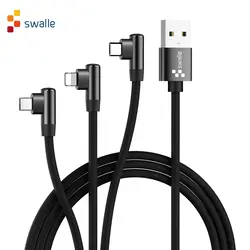 Swalle 3 в 1 быстрый зарядный usb-кабель для iPhone 11 X XS Max XR type C Micro для huawei Xiaomi кабели для передачи данных несколько шнур зарядного устройства
