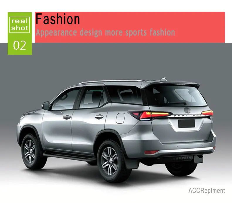 Автомобильный Стайлинг для Toyota Fortuner задние фонари- для Fortuner светодиодный задний фонарь+ сигнал поворота+ тормоз+ обратный светодиодный свет