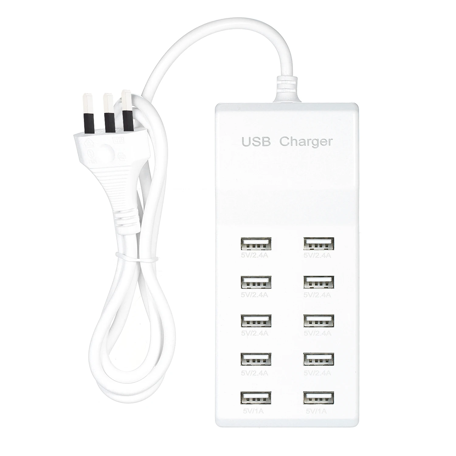 10А настольное умное устройство быстрой зарядки USB 10 USB порт зарядная концентратор станция для отеля школьный магазин торговый центр совместим с несколькими устройствами - Тип: UK